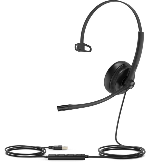Yealink UH34 Mono USB Headset with leatherette ear cushion (UC Edition)