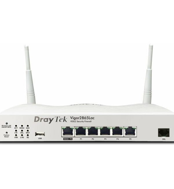 Draytek Vigor 2865 VDSL and Ethernet Router with AC1300 Wi-Fi and built-in LTE modem