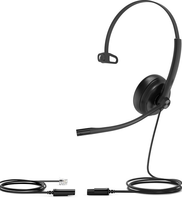 Yealink YHS34 Mono Wired Headset with leatherette ear cushion